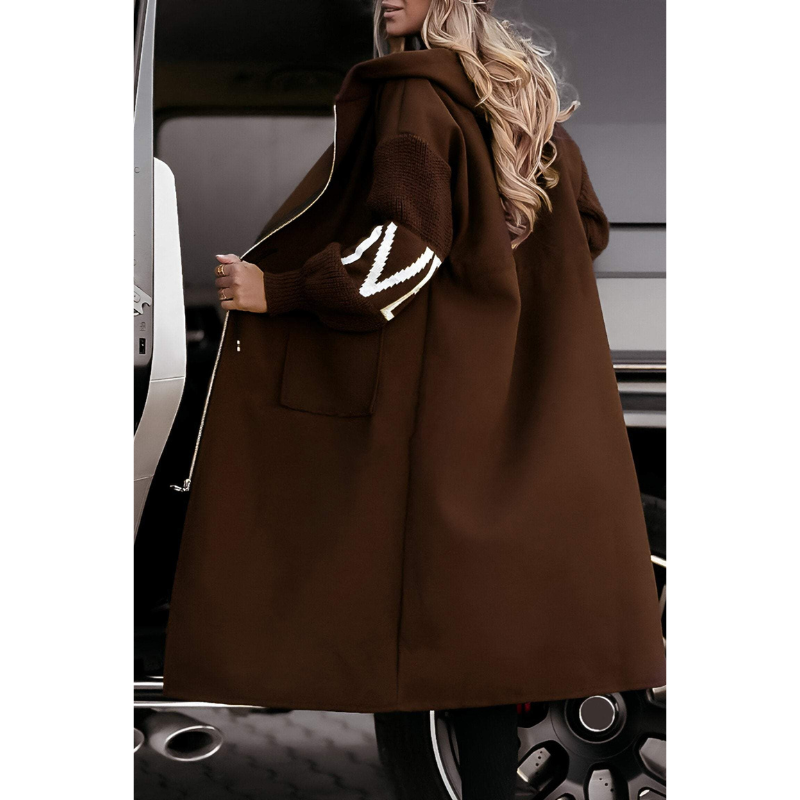 Ava Patchwork Chic Jas – Warme Damesjas met Moderne Herfstlook