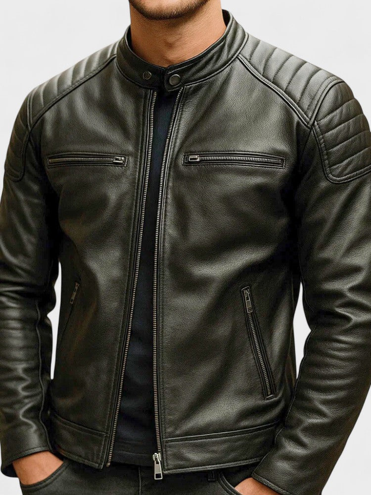 Javier | Chaqueta De Cuero Impactante