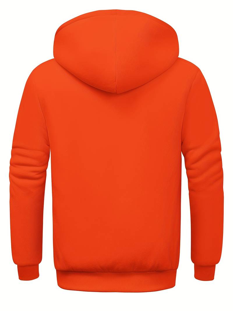 Sweat À Capuche Uni Avec Fermeture Zippée Pour Homme | Idéal Pour Un Usage Quotidien