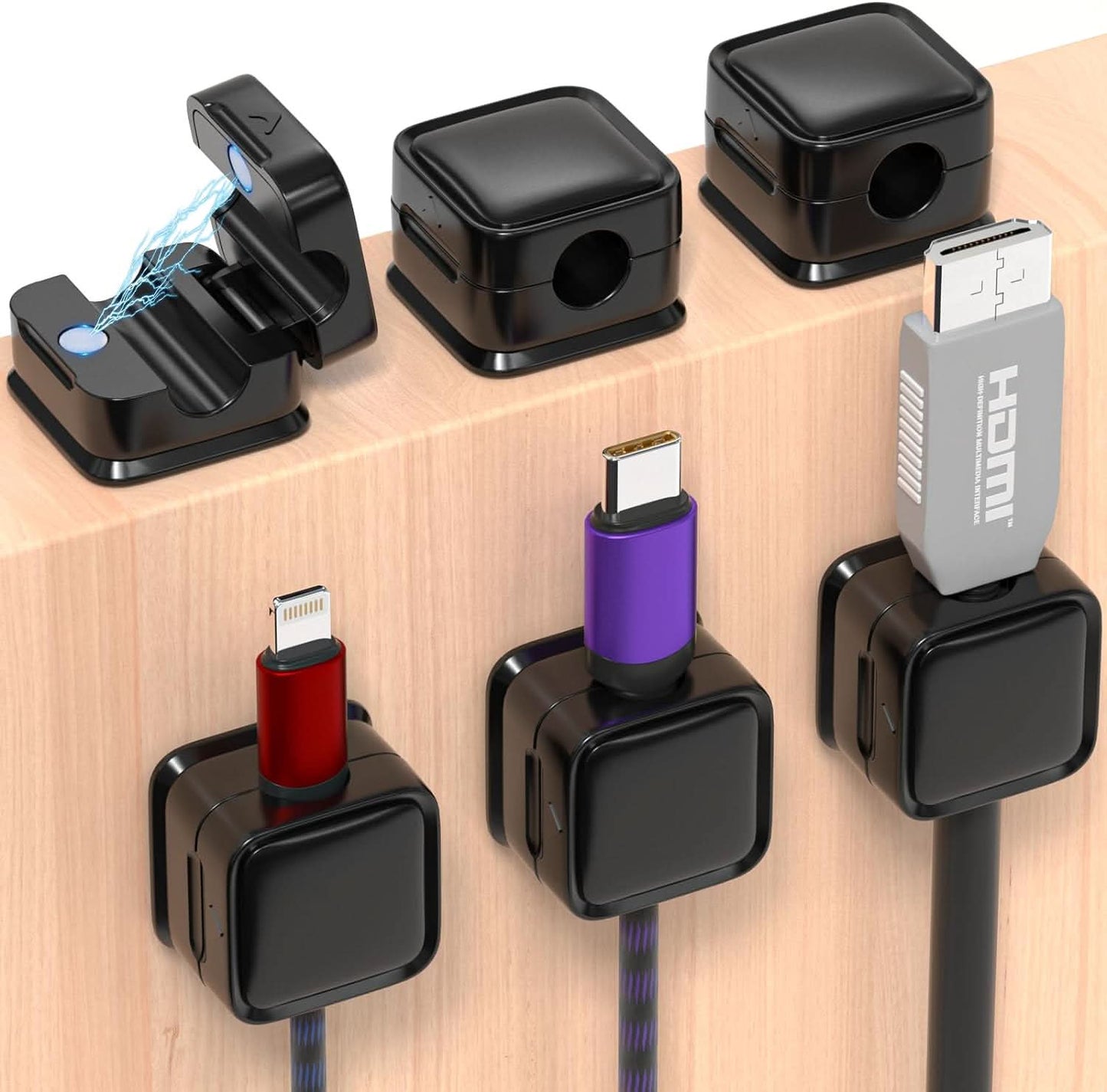 Magnetic Cable Organizer Clip for Desk & Office