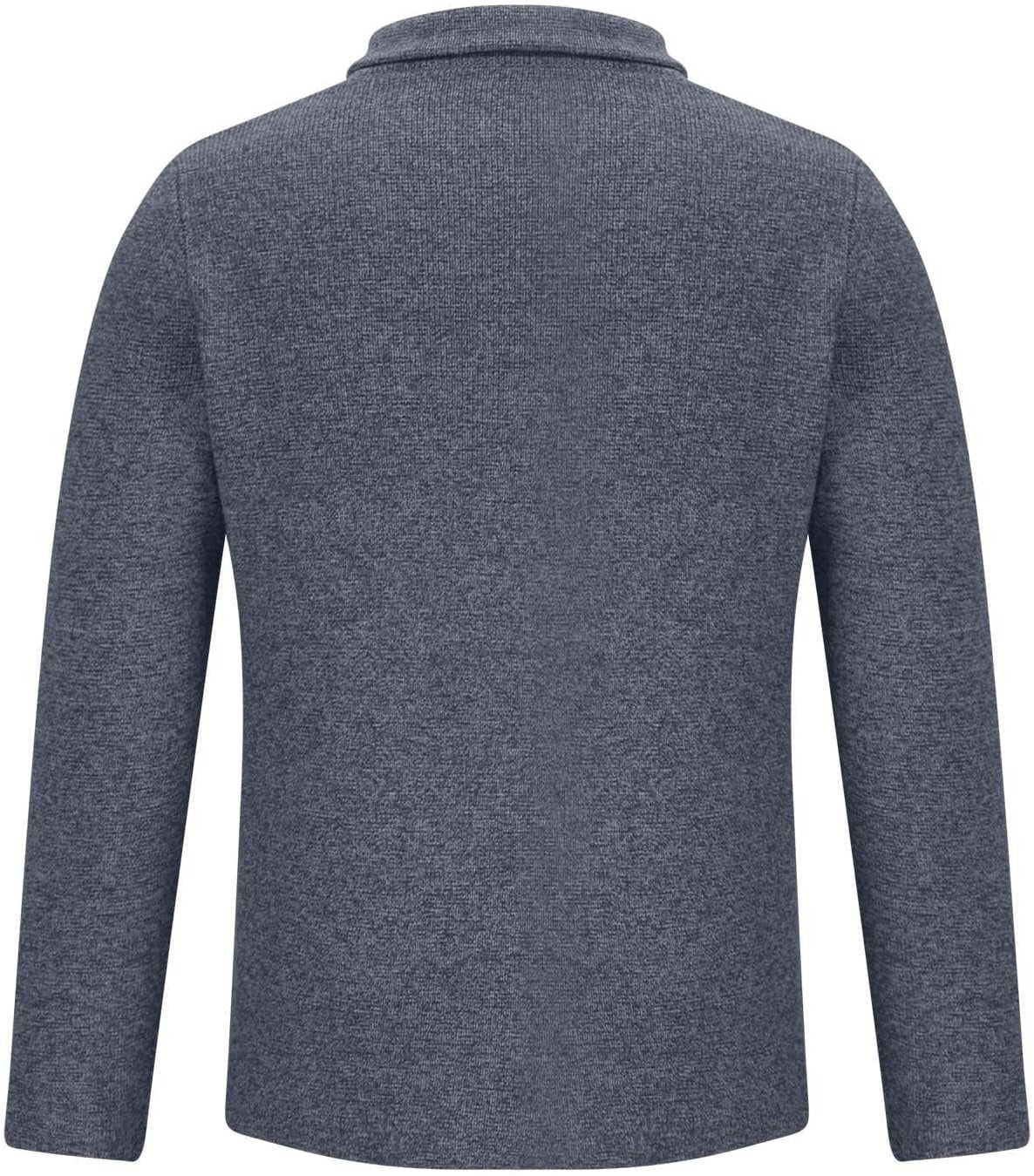 Herren Langarm Geknöpft Strickjacke