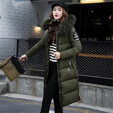 Avencea - Long Coat with Fur Collar