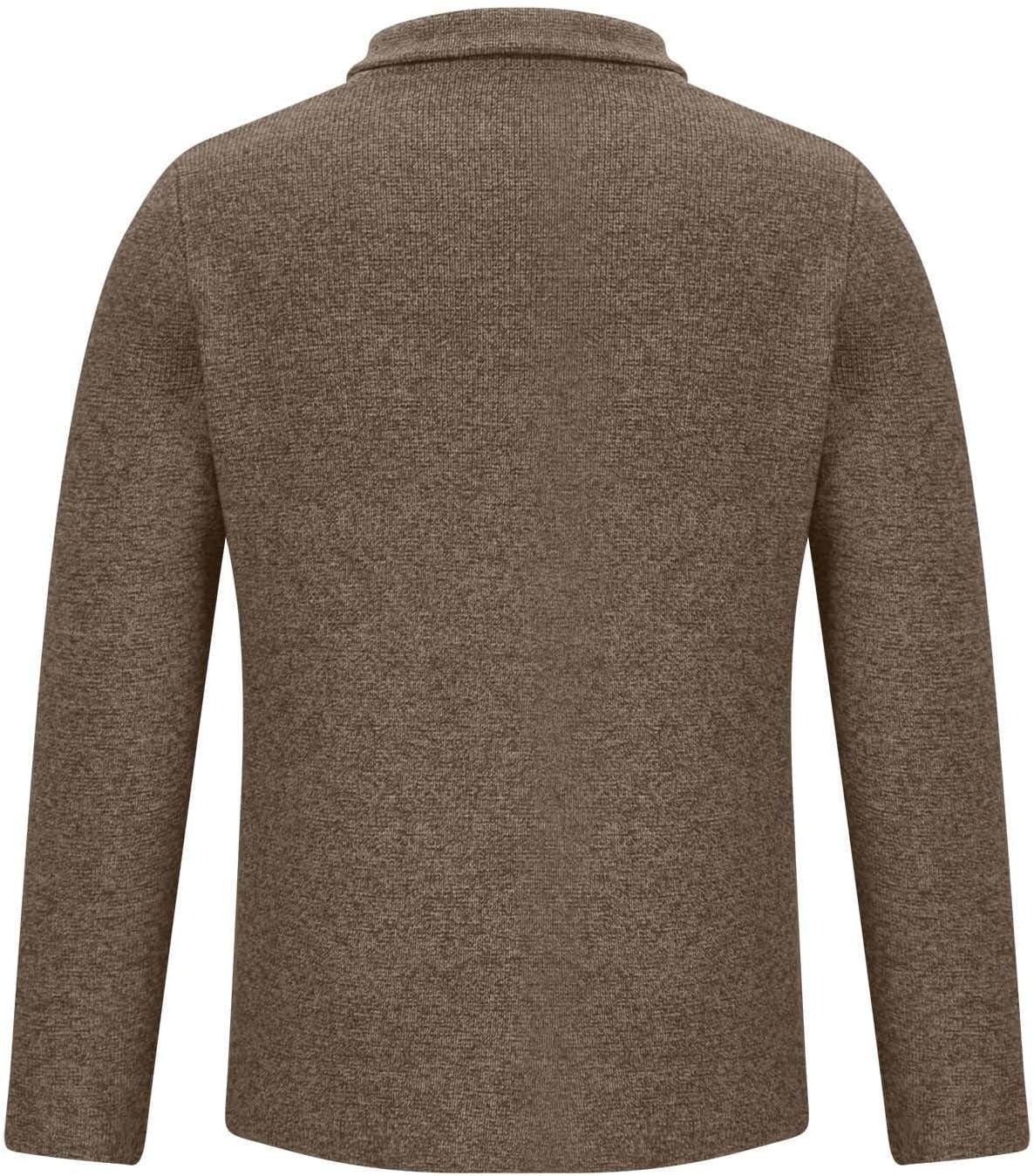 Herren Langarm Geknöpft Strickjacke