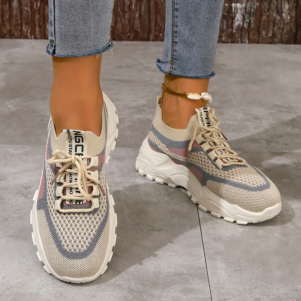 Amanda Women's Stylish Mesh Sneakers with Adjustable Comfort