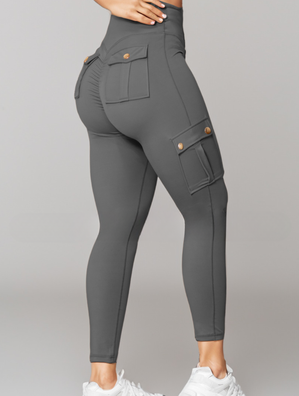 Alice – Pantalon taille haute tendance avec plusieurs poches et coupe décontractée