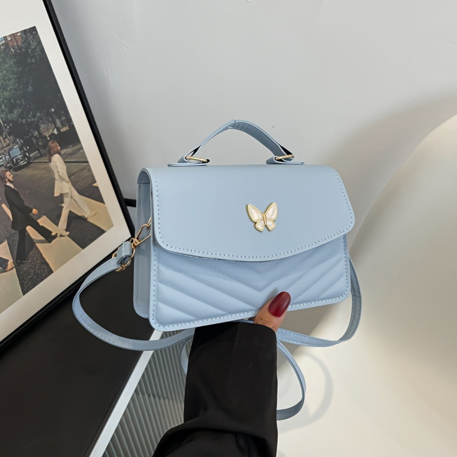 Serena - Petit sac carré papillon élégant avec options de transport polyvalentes