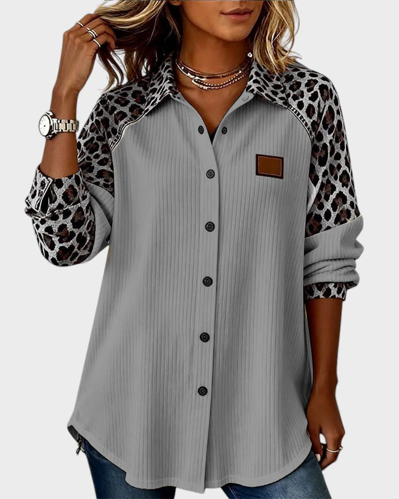 Mireia | Camisa de botones con estampado leopardo