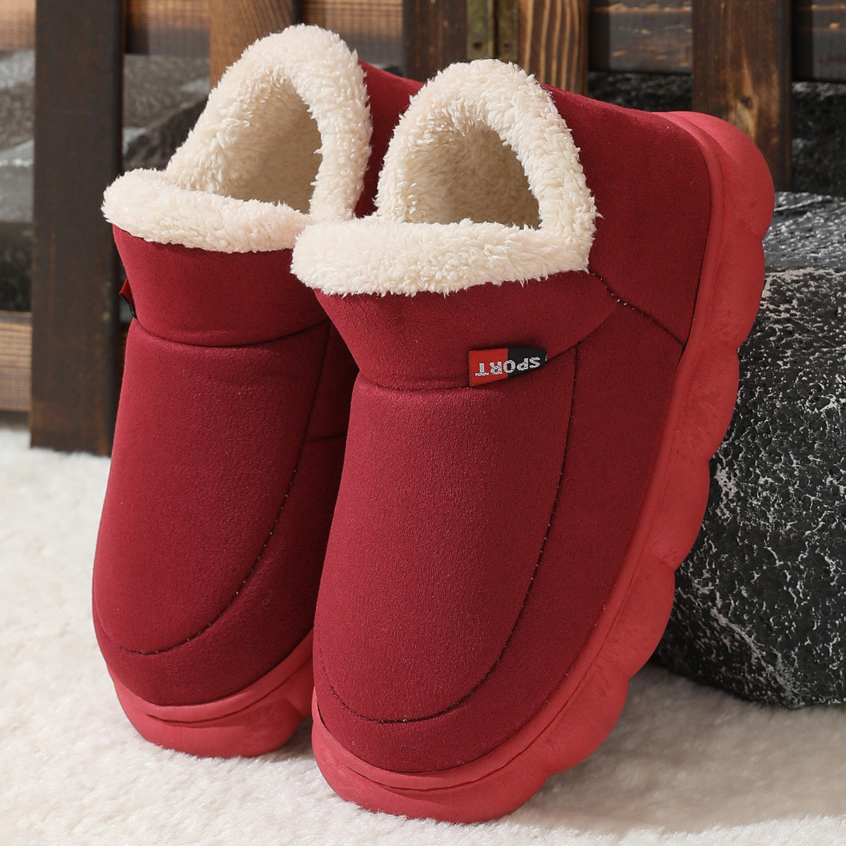 Dames Wintersneakers met Teddyvoering en Plateauzool
