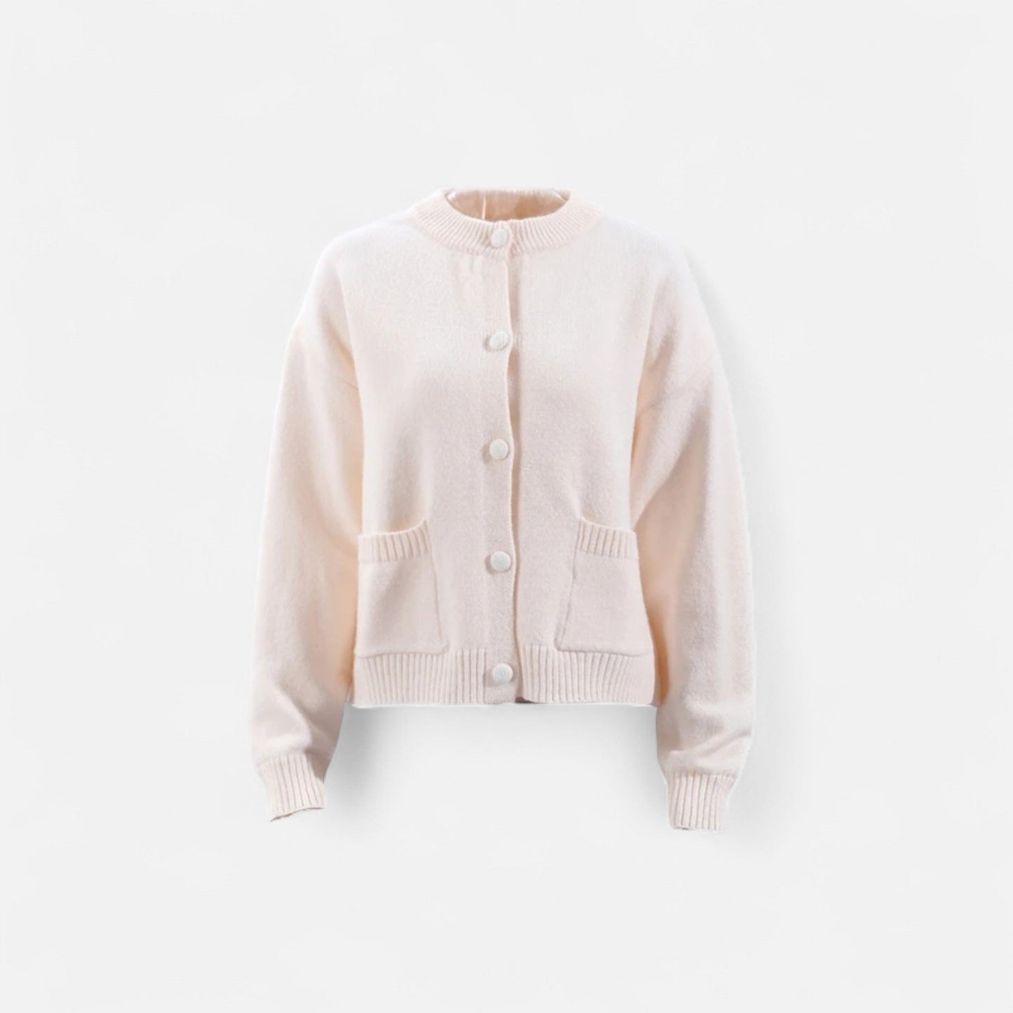 Femurea | Women’s Knitted Cardigan – Button-Up with Pockets
