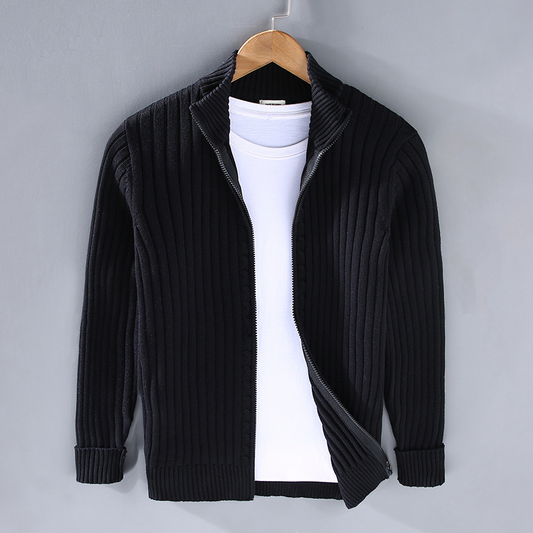 Mathieu – Veste zippée homme d’hiver col montant