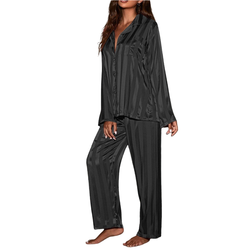 Adriana – Ensemble Pyjama à Manches Longues avec Pantalon Ample