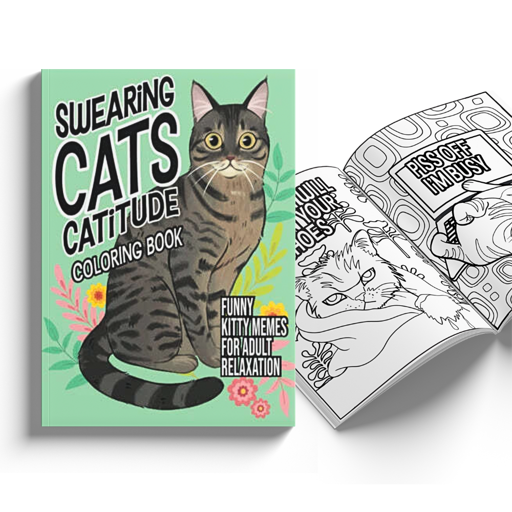Funny Cat Coloring Book for Adults | Hilarious Cat Memes & Illustrations for Cat Lovers
