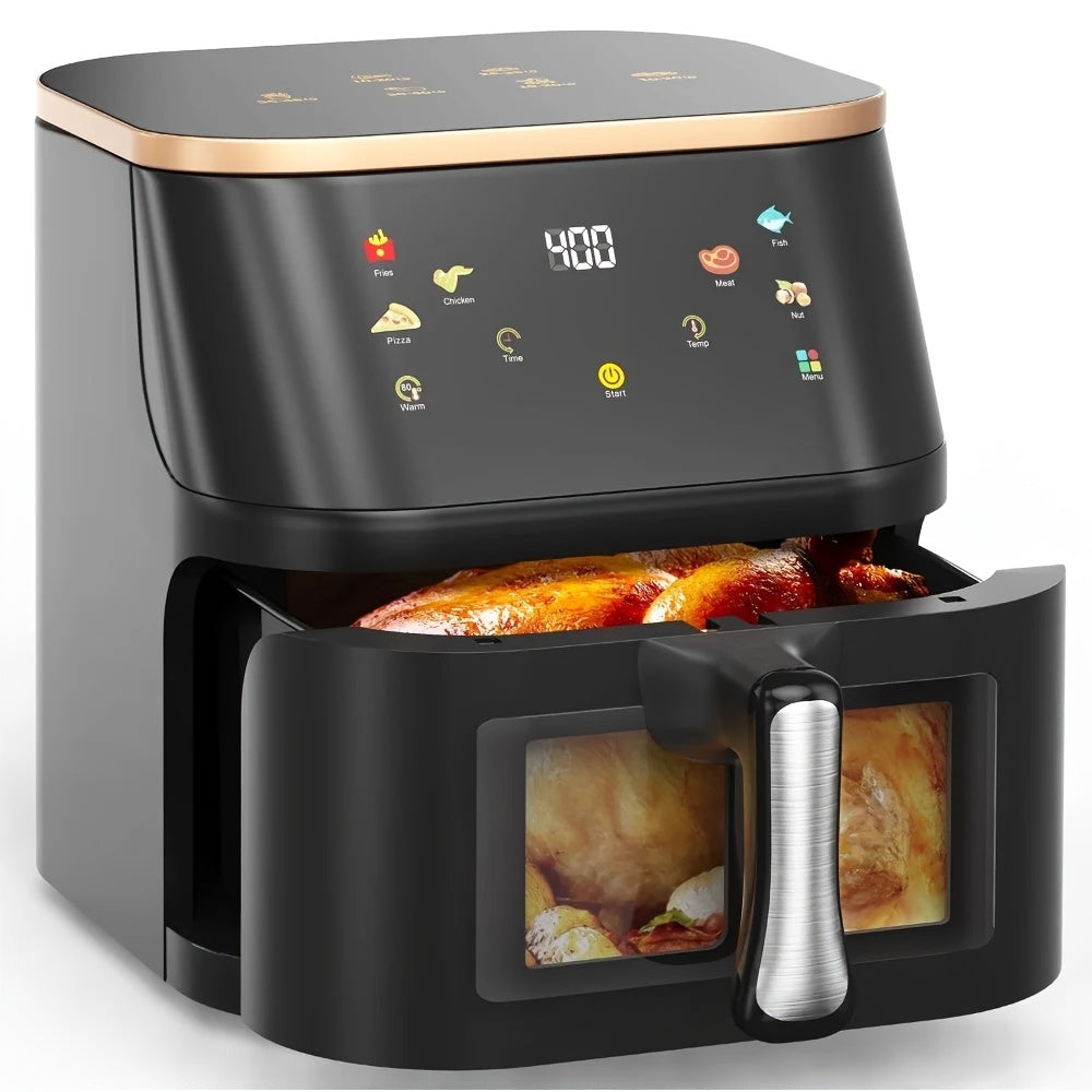 Effektiv 10L Digital Airfryer i Rustfrit Stål med Hurtig Opvarmning
