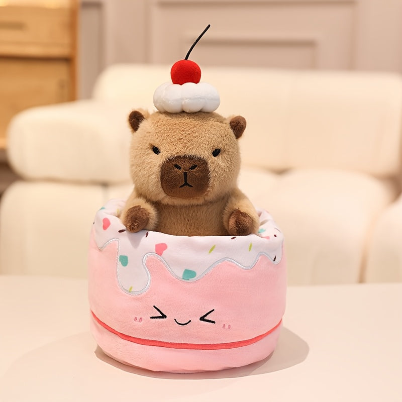 CuteCapybara – Schattige Pluche Knuffel 2-in-1 Croissant & Ananasbrood