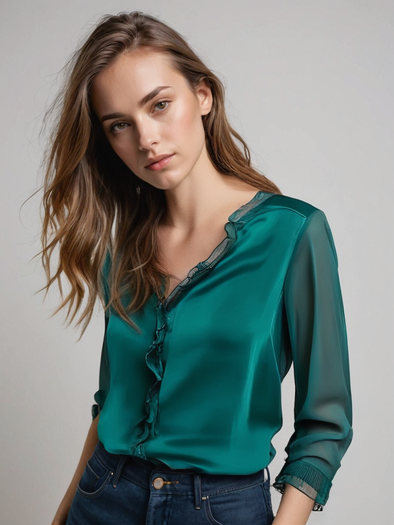 Chemisier Erin pour femmes - Top élégant à manches longues dans des couleurs classiques et une coupe confortable