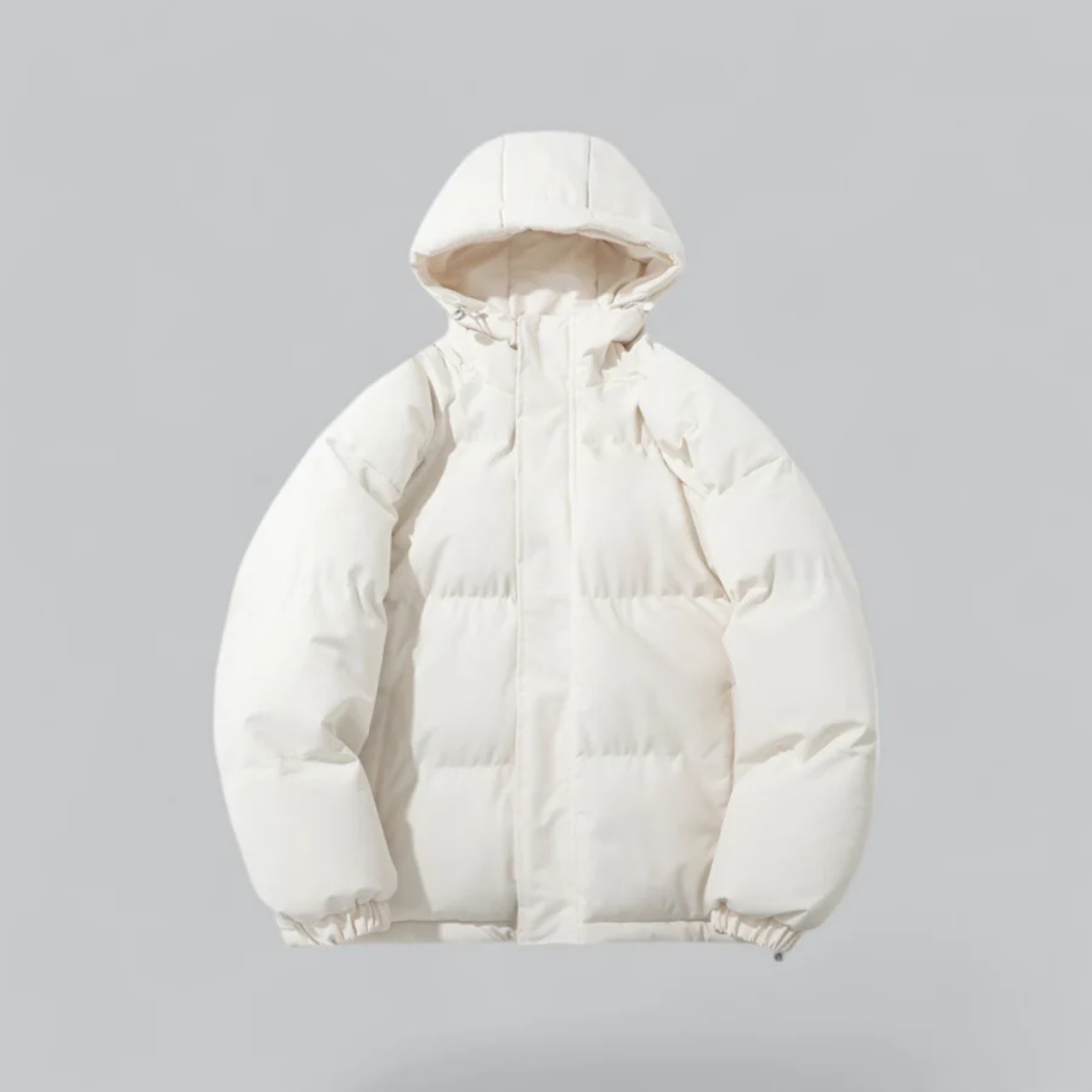 Bellivaro | Unisex Klassisk Vinterdynejakke | Hætte og Lynlåslukning