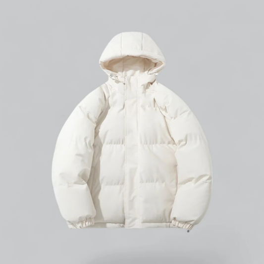 Bellivaro | Unisex Klassisk Vinterdynejakke | Hætte og Lynlåslukning