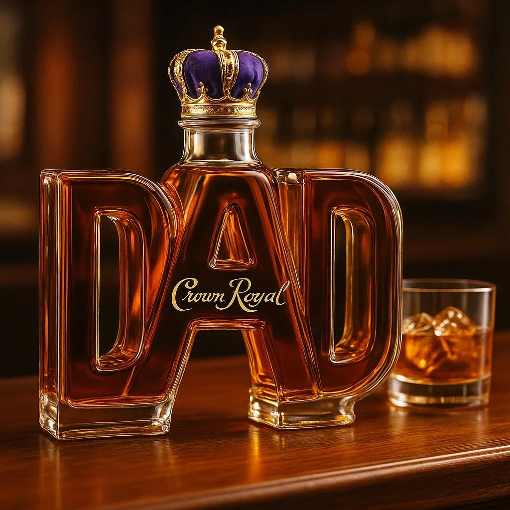 PapaPrunk™ / Kristallklare Whiskeyflasche Als Edles Geschenk Für Väter