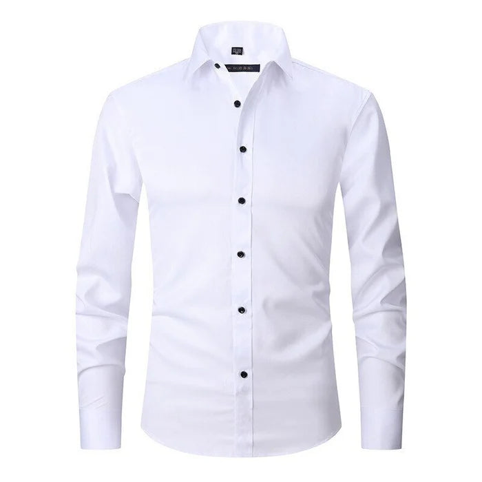 Thomas – Chemise élégante à manches longues avec bouton et col pointu classique