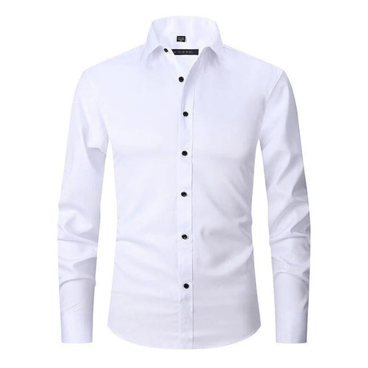 Thomas – Chemise élégante à manches longues avec bouton et col pointu classique