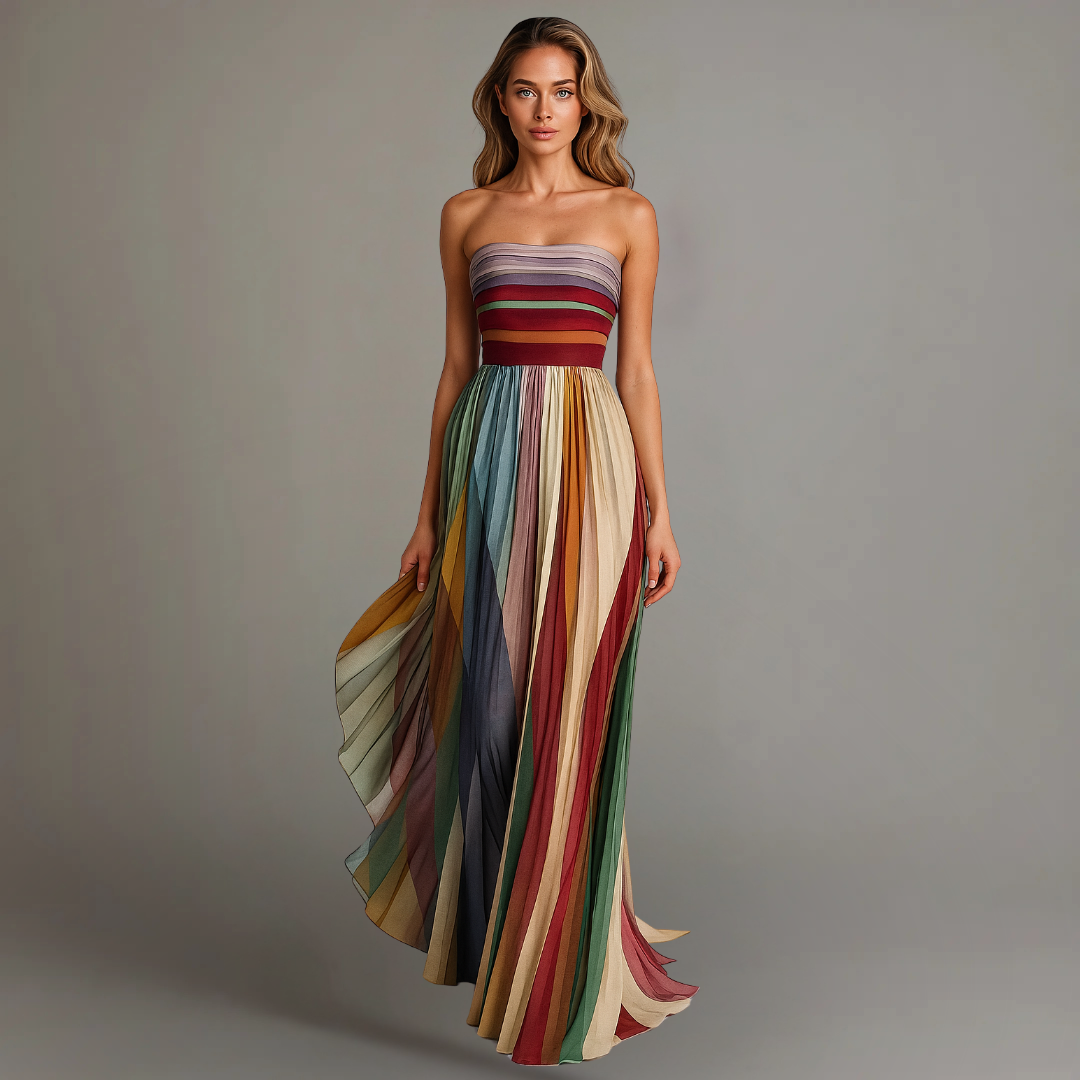 Isola - Chic Long Dress With Elegant Details