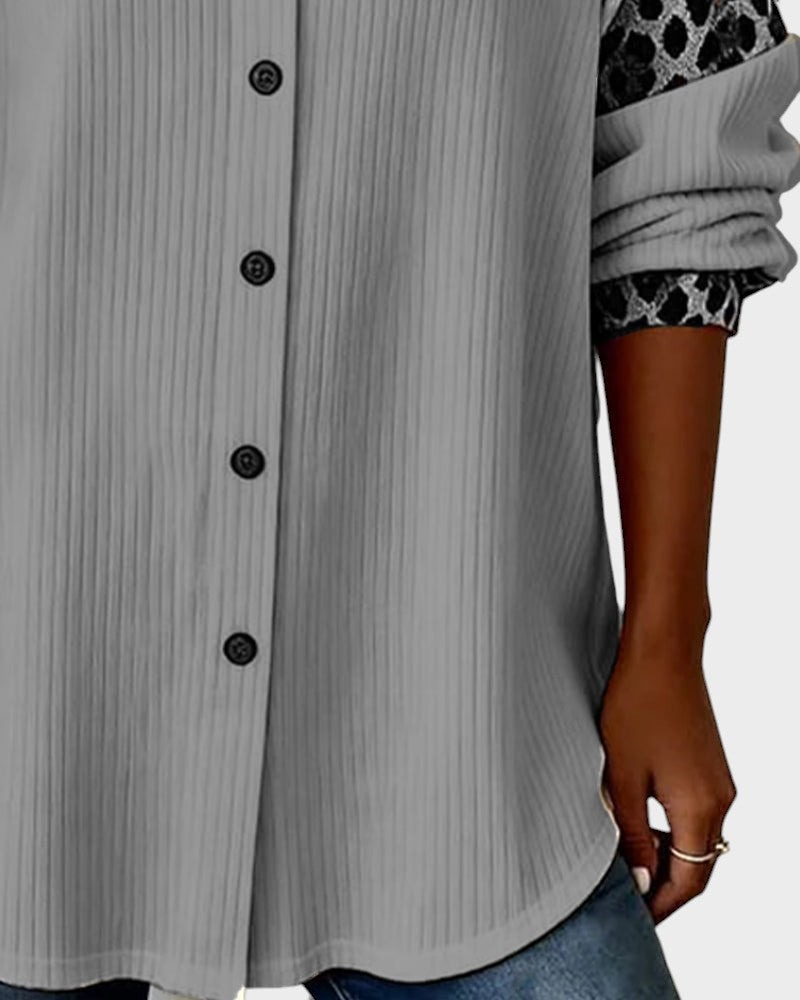 Mireia | Camisa de botones con estampado leopardo