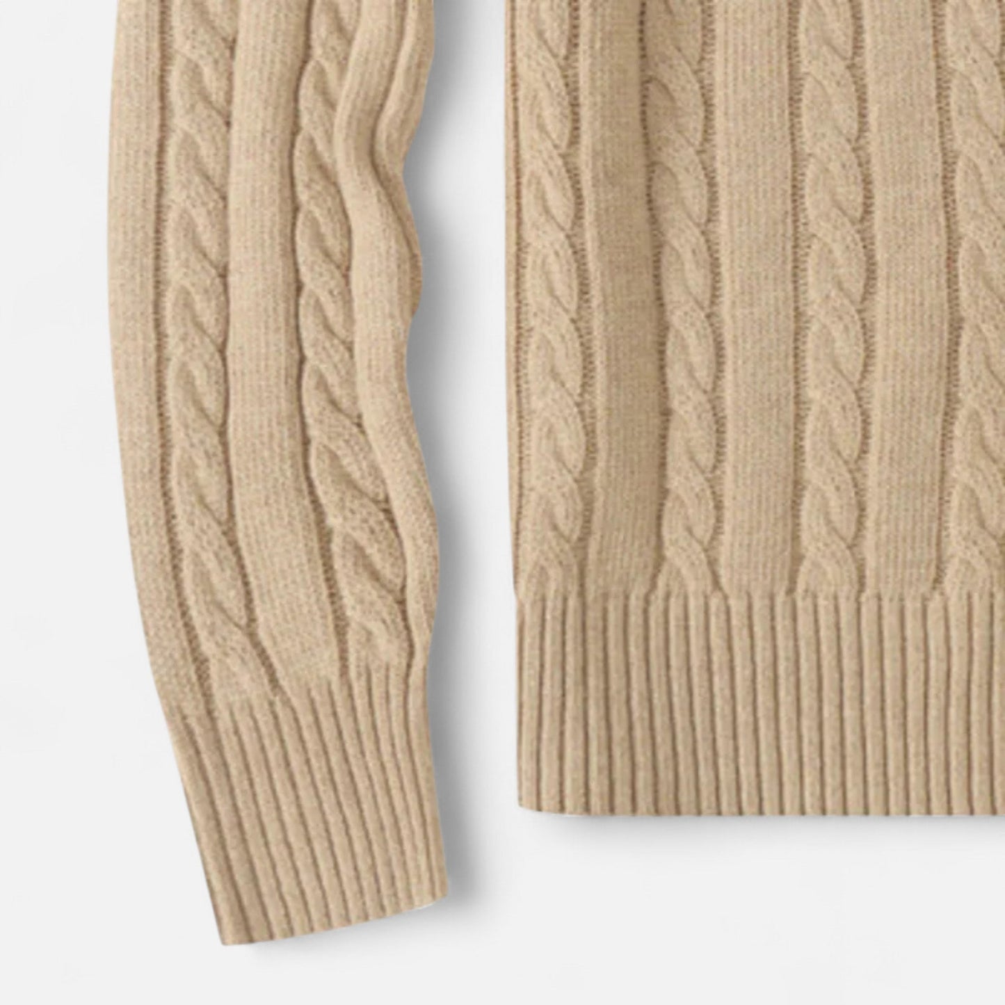 Men's knitted cotton sweater - timeless round neck with modern elegance
