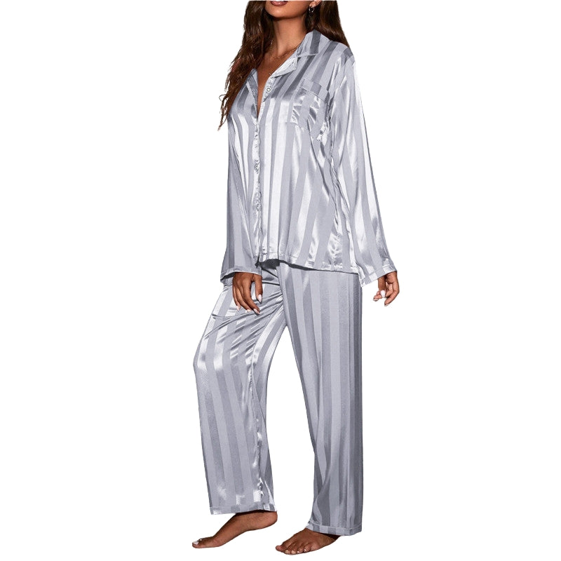 Adriana – Ensemble Pyjama à Manches Longues avec Pantalon Ample