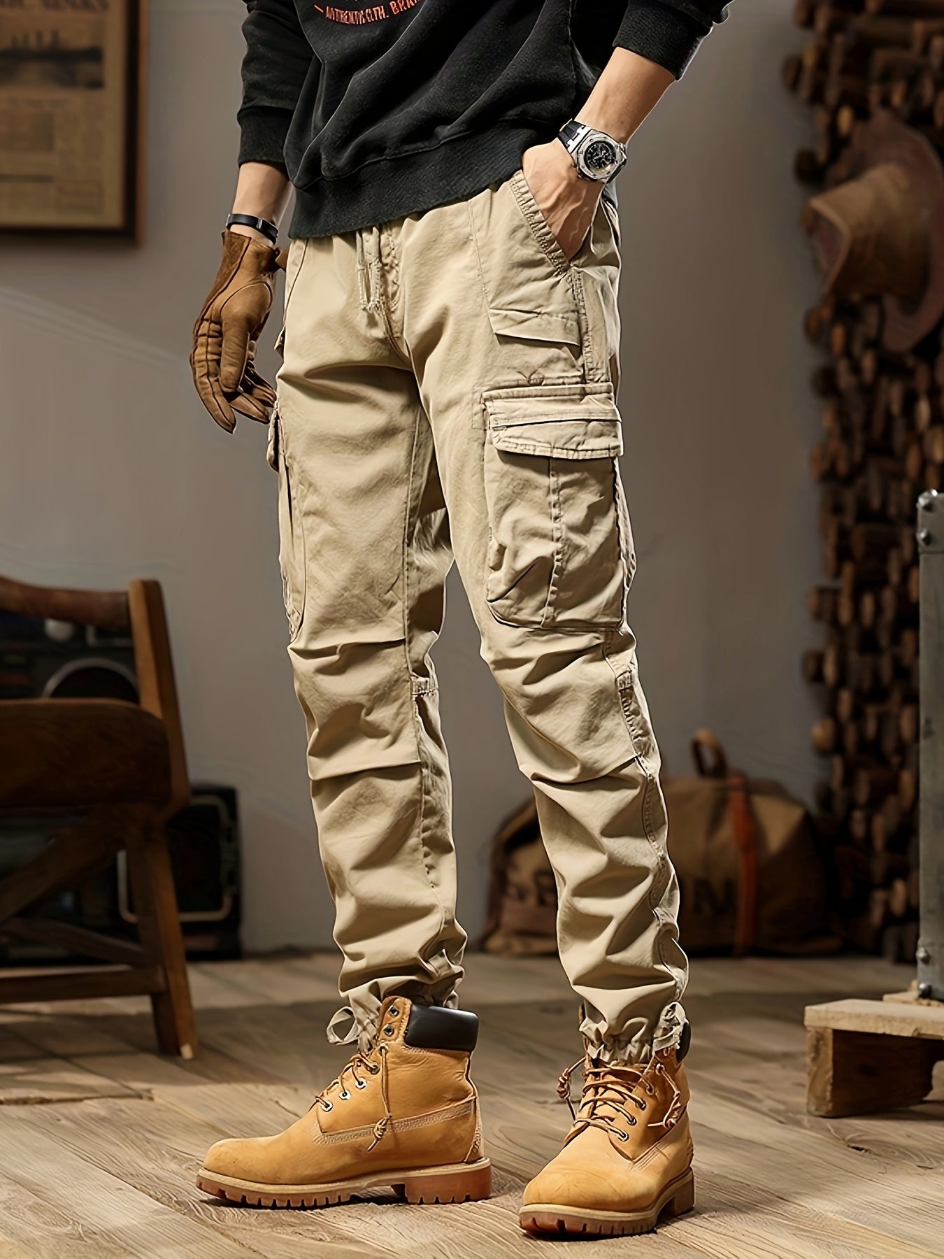 Mason Pantalon cargo tactique pour homme – Coupe ajustée durable avec multiples poches & coutures renforcées
