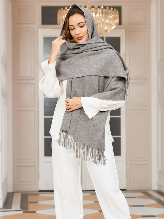 Écharpe Hiver à Franges pour Femme | Idéale pour la Saison Froide