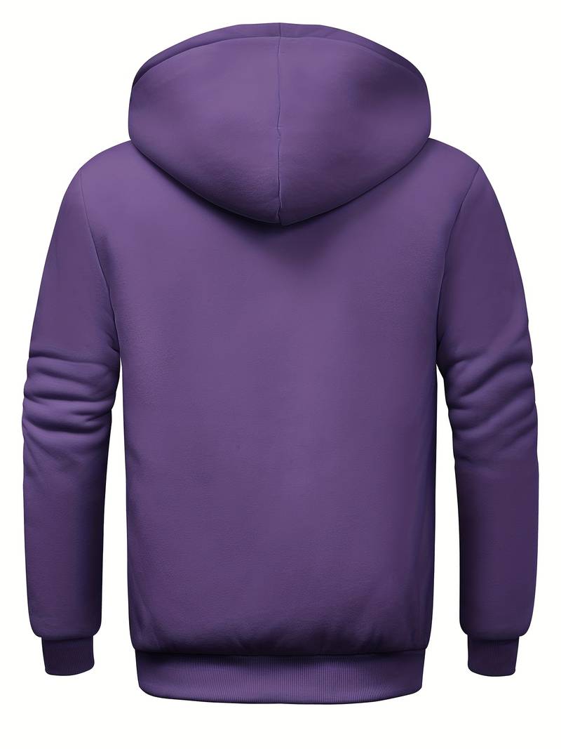 Sweat À Capuche Uni Avec Fermeture Zippée Pour Homme | Idéal Pour Un Usage Quotidien