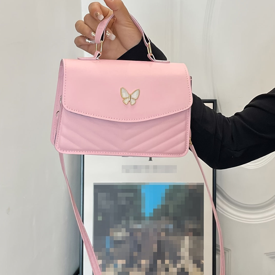 Serena - Petit sac carré papillon élégant avec options de transport polyvalentes