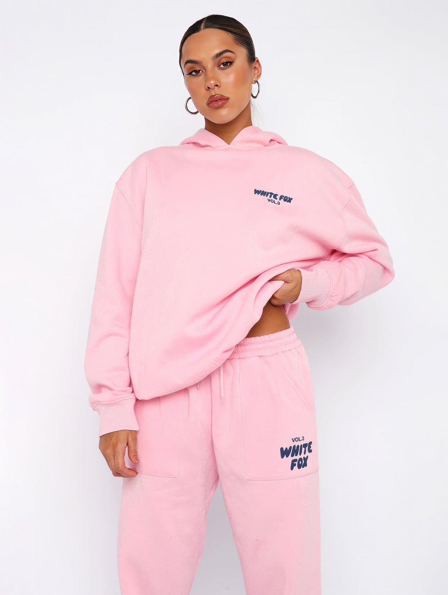 White Fox Luxe Lounge Set – Hoodie & Joggers