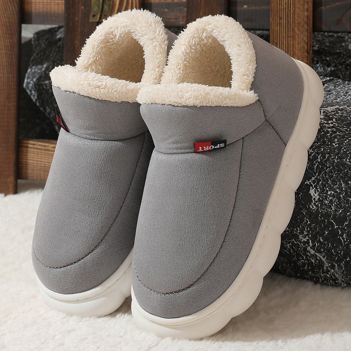 Dames Wintersneakers met Teddyvoering en Plateauzool