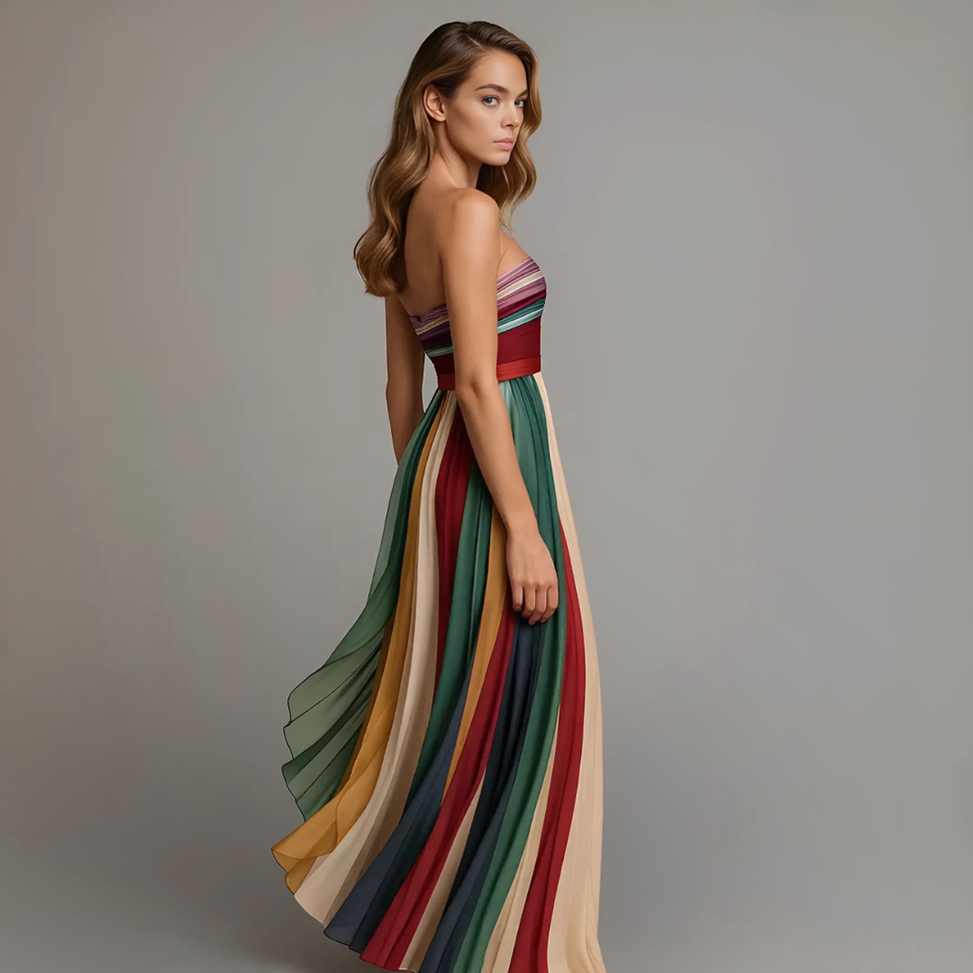 Isola - Chic Long Dress With Elegant Details