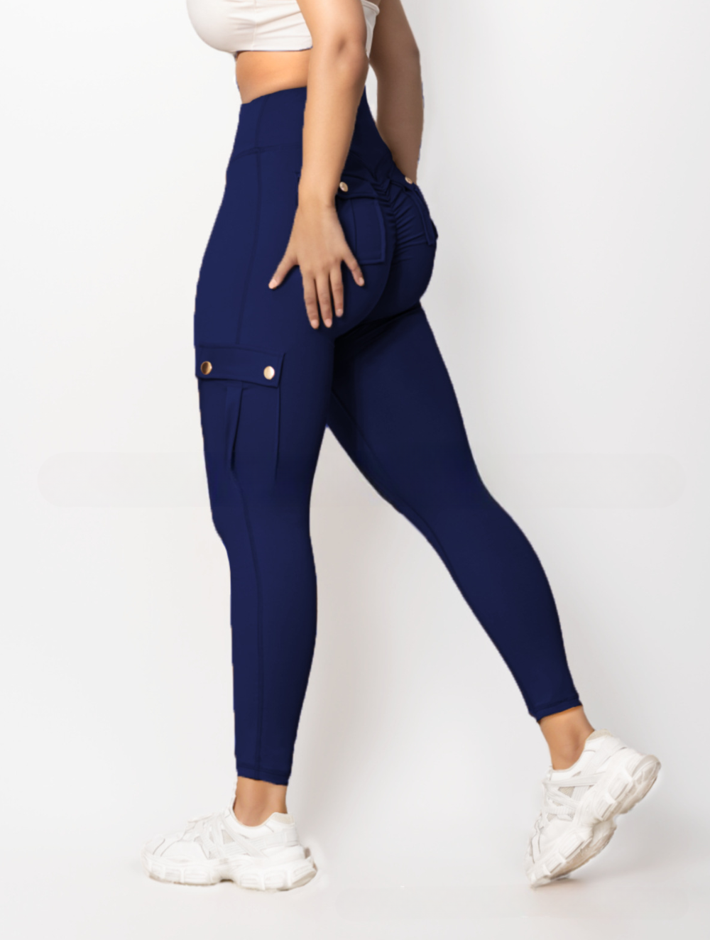 Alice – Pantalon taille haute tendance avec plusieurs poches et coupe décontractée