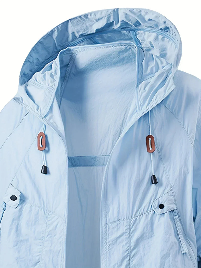 Veste à Capuche Outdoor Homme – Coupe-Vent Légère Premium