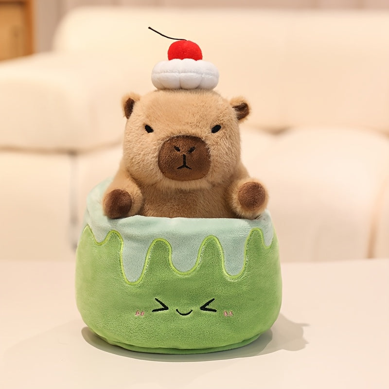 CuteCapybara – Schattige Pluche Knuffel 2-in-1 Croissant & Ananasbrood