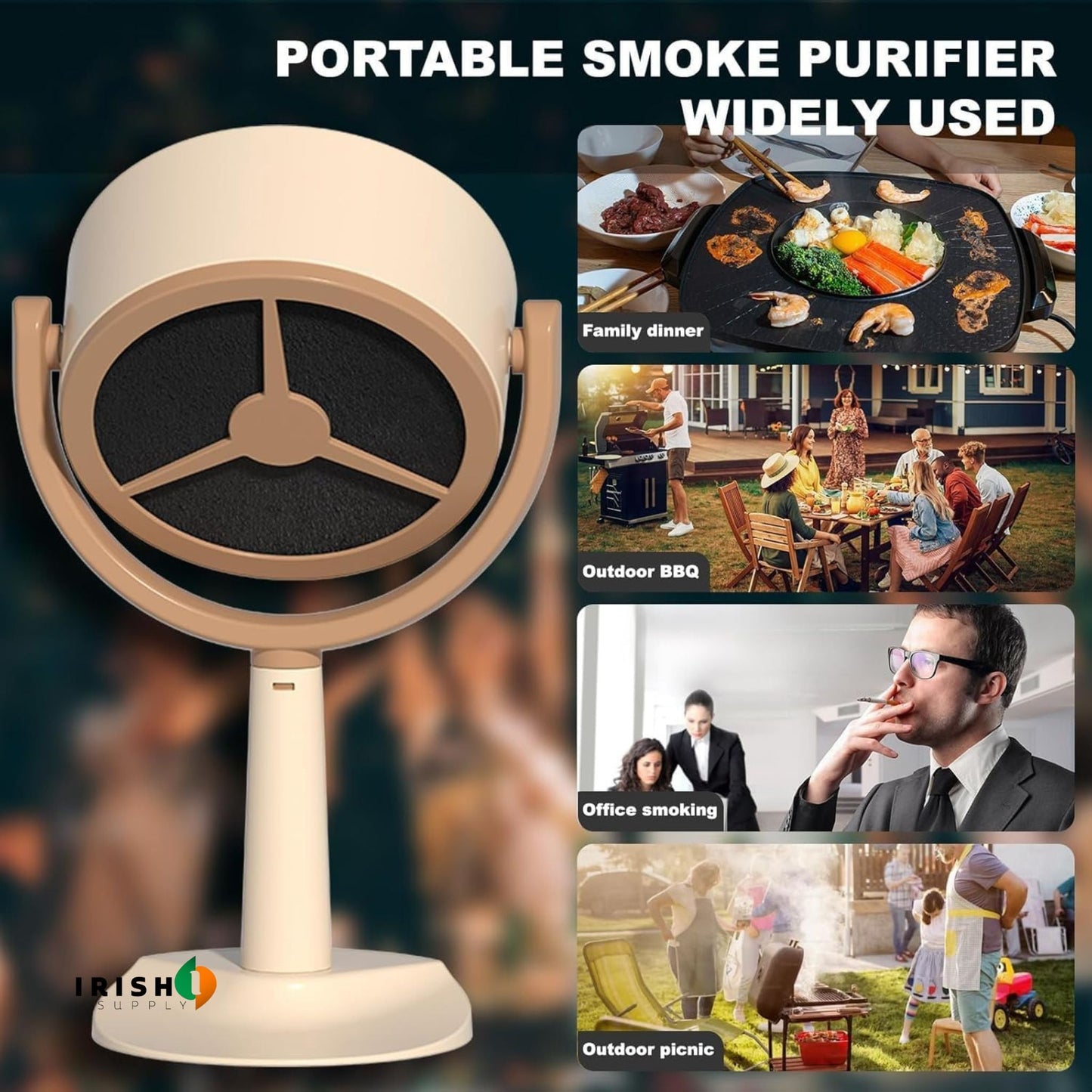 AIROVA USB-C Powered Air Purifier with Dual Suction Modes