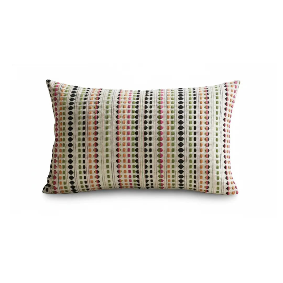 A&L °06 Textured Lumbar Cushion Cover – Modern Woven Stripe Design