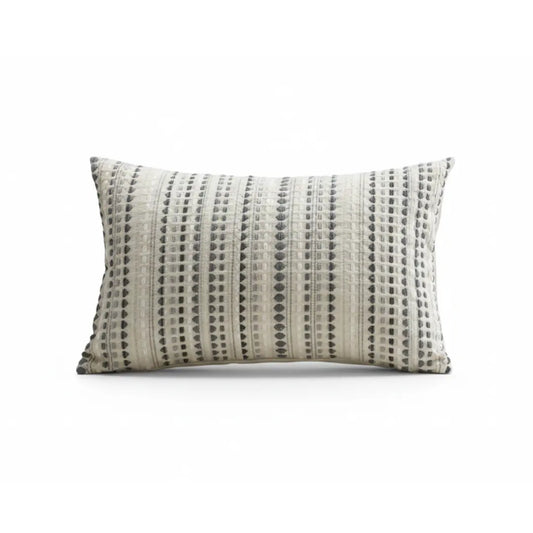 A&L °06 Textured Lumbar Cushion Cover – Modern Woven Stripe Design