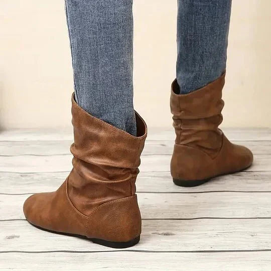 Amara Bottes en Cuir Femme – Bottes en Cuir Véritable avec Semelle Antidérapante & Coupe Élégante