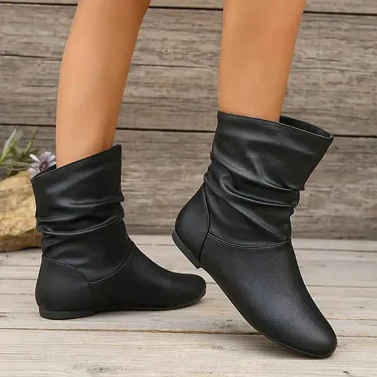 Amara Bottes en Cuir Femme – Bottes en Cuir Véritable avec Semelle Antidérapante & Coupe Élégante