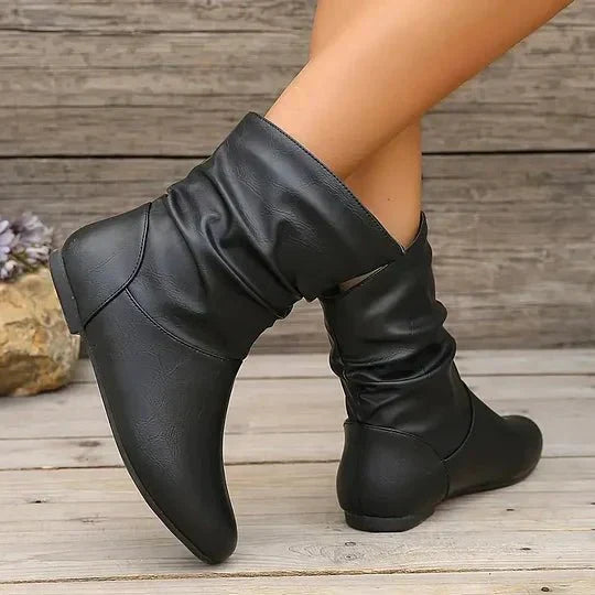 Amara Bottes en Cuir Femme – Bottes en Cuir Véritable avec Semelle Antidérapante & Coupe Élégante