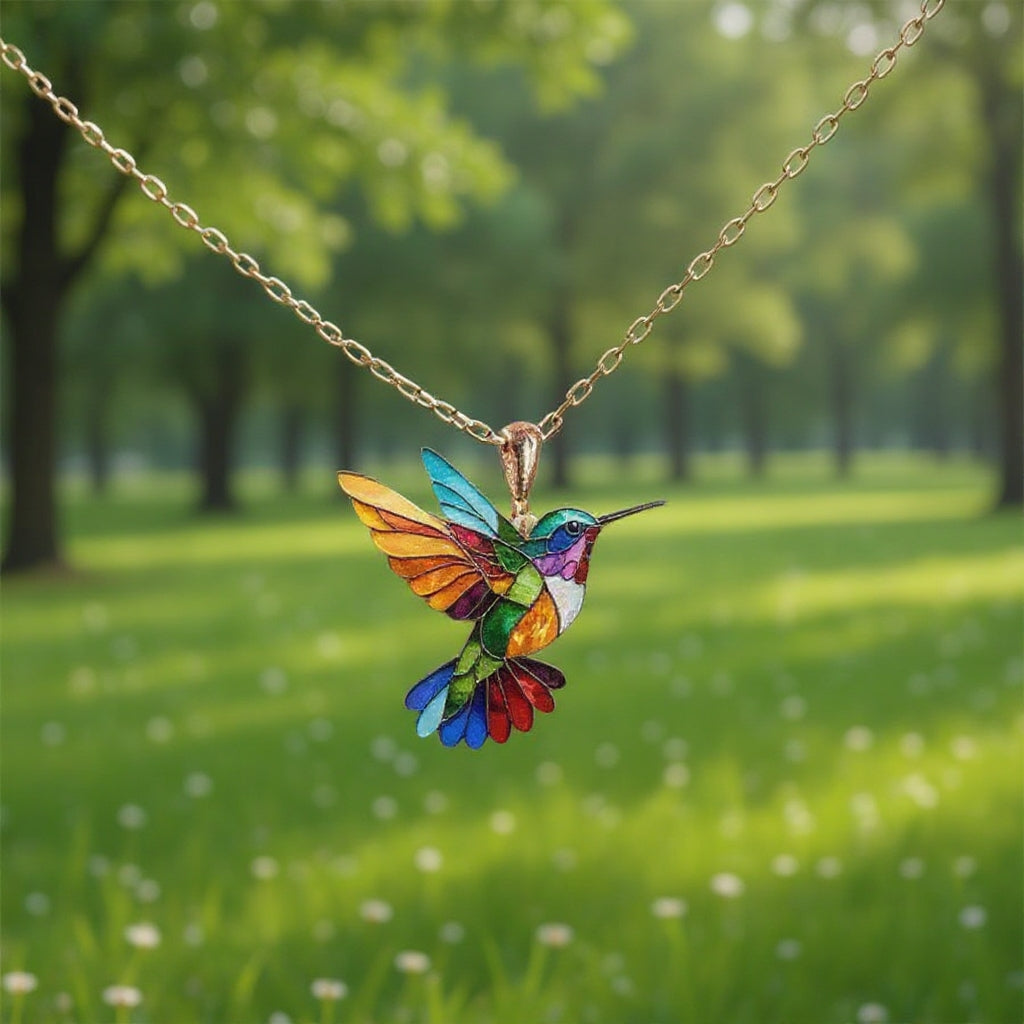 Helirianne - Elegante Hummingbird Ketting en Oorbellen