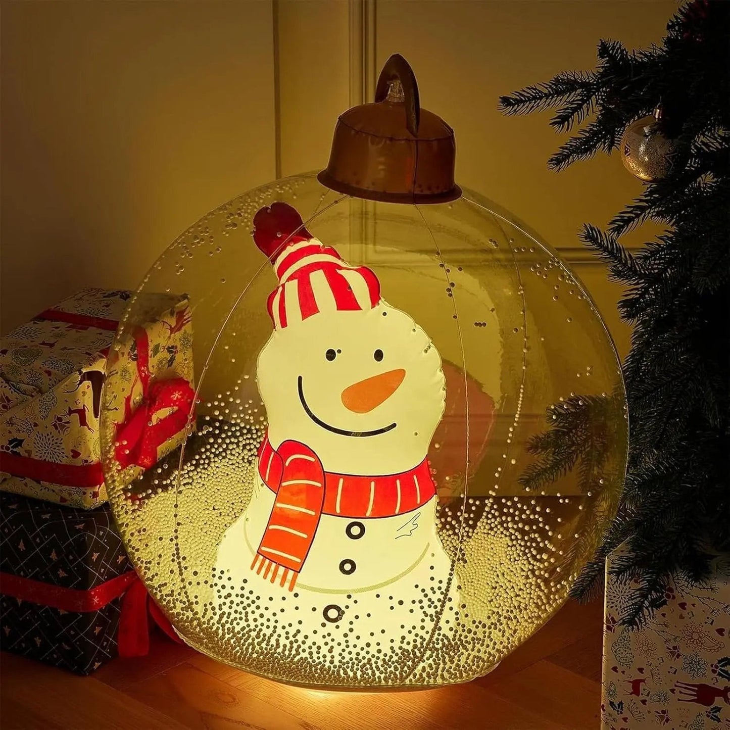 Aufblasbare Weihnachtskugel mit Licht — Mit Fernbedienung steuerbar Mivoza Deutschland