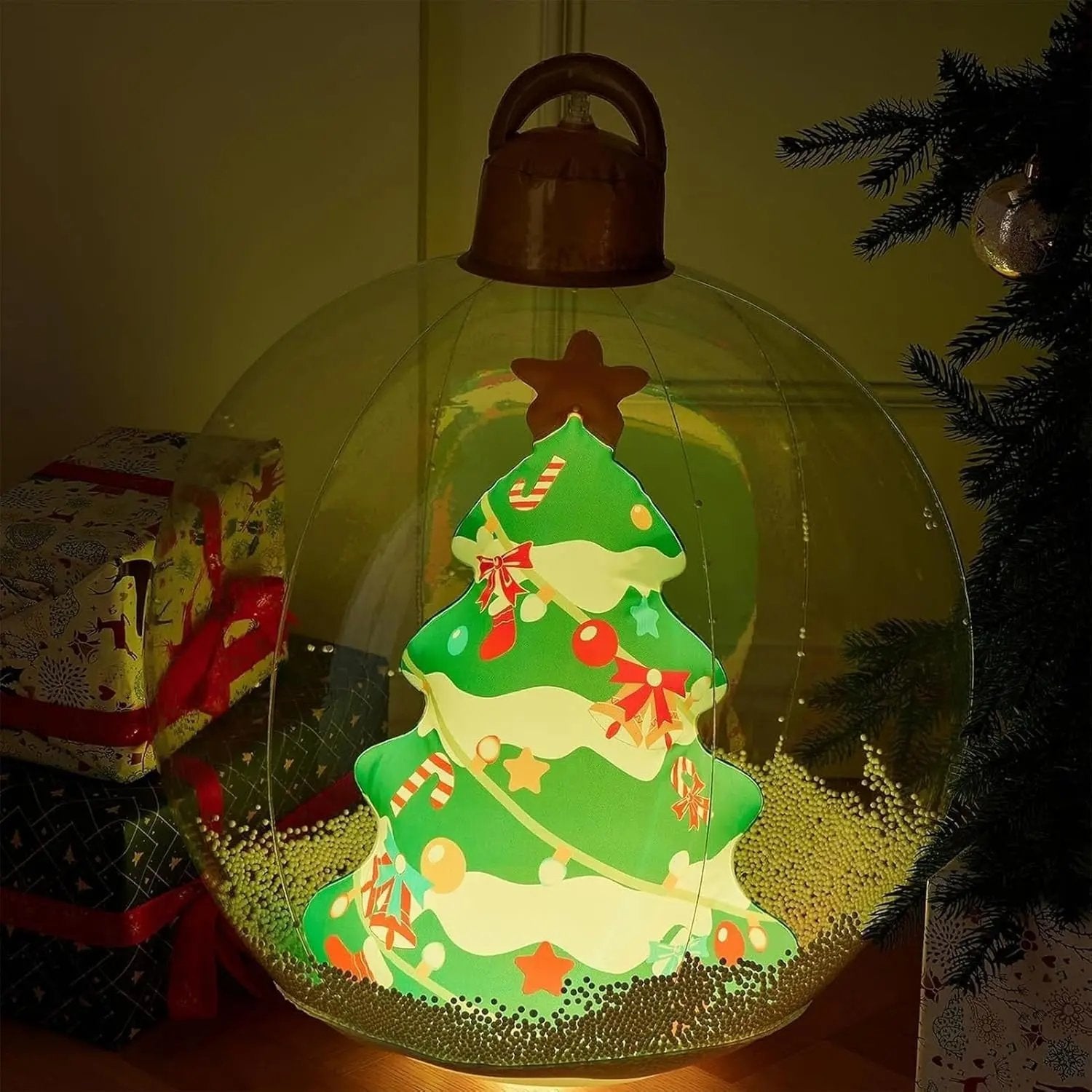 Aufblasbare Weihnachtskugel mit Licht — Mit Fernbedienung steuerbar Mivoza Deutschland