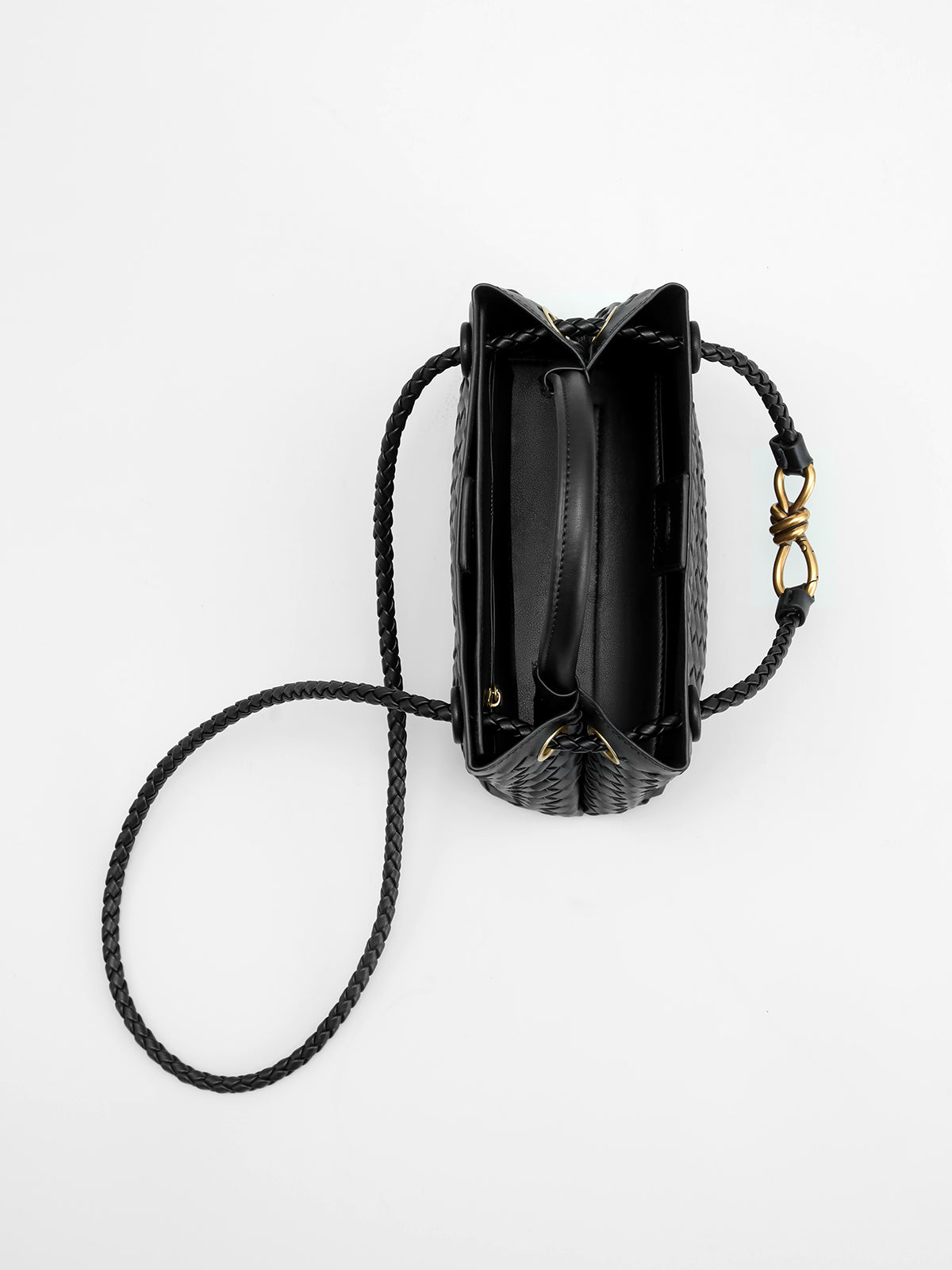 Velune Paris | Sac avec poignée à détail métallique tressé