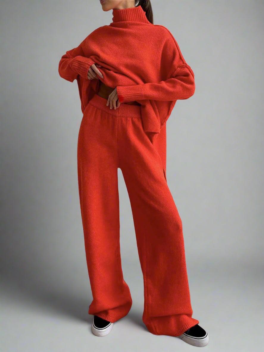 Lena | Soft Knit Turtleneck Lounge Set
