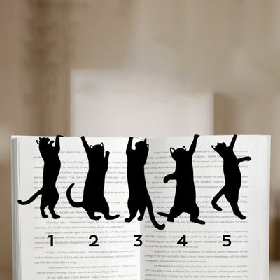 KittyMark - Marcapáginas Metálicos con Forma de Gato